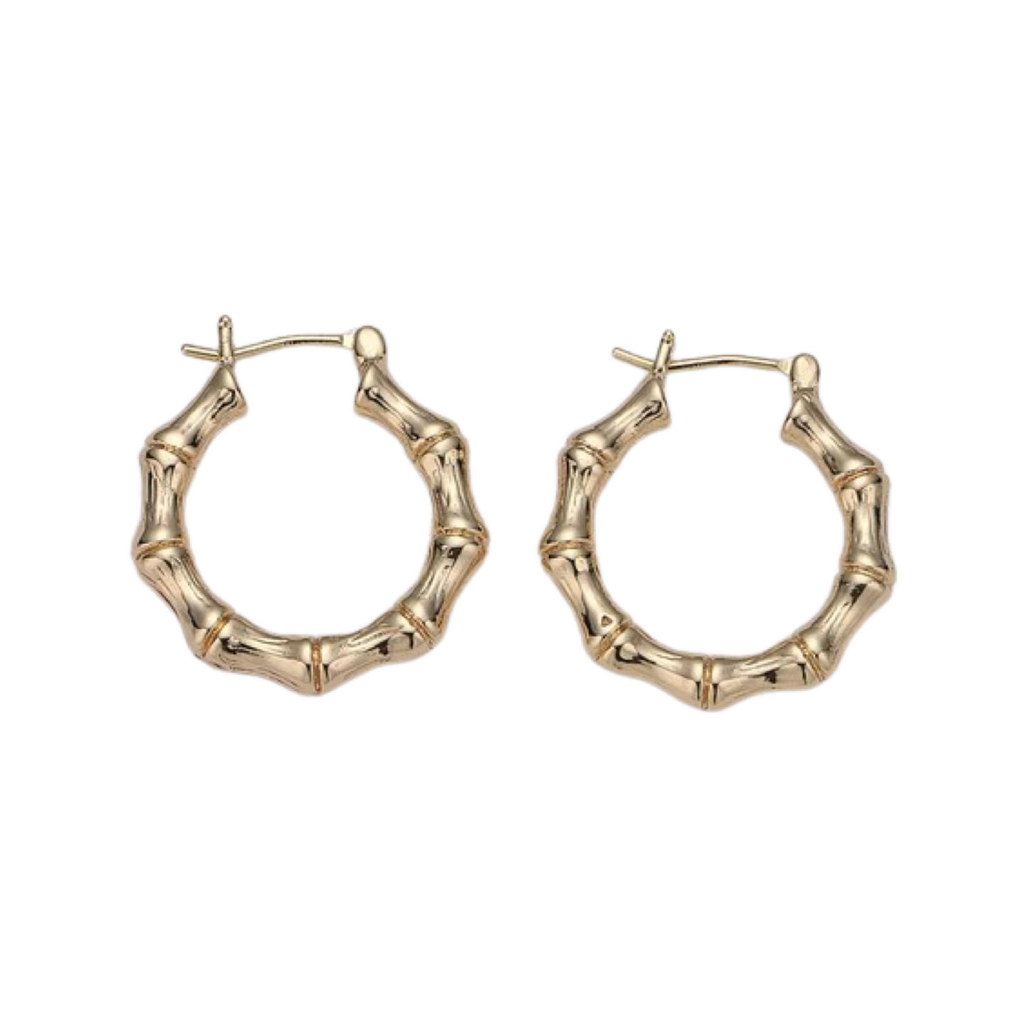 Bamboo Hoops | Gold Filled